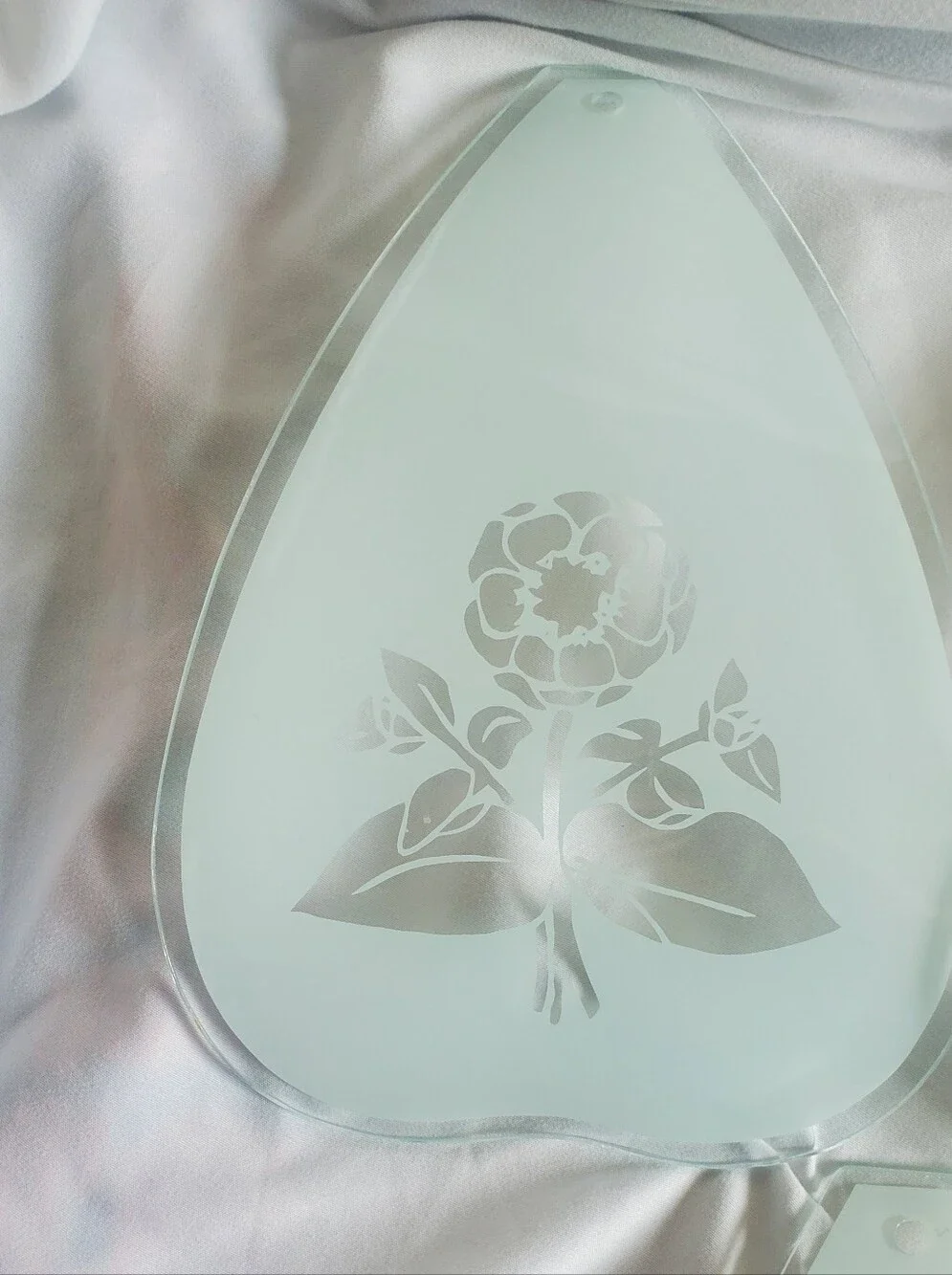 Frosted Glass Floral Vtg Lampshade  Replacement Panels Rose Sunflower, Set Of 6